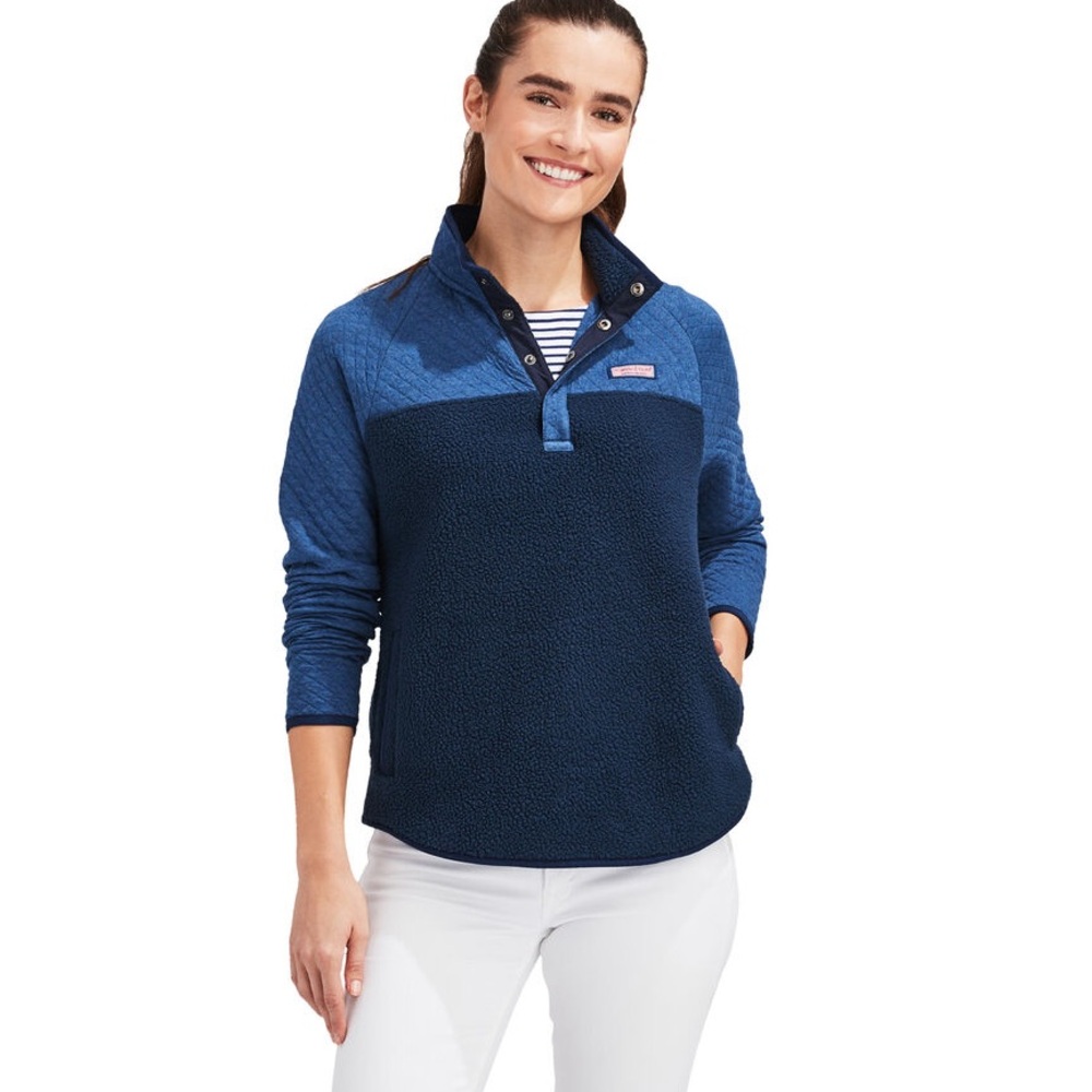 Vineyard Vines Blue Fleece Pullover